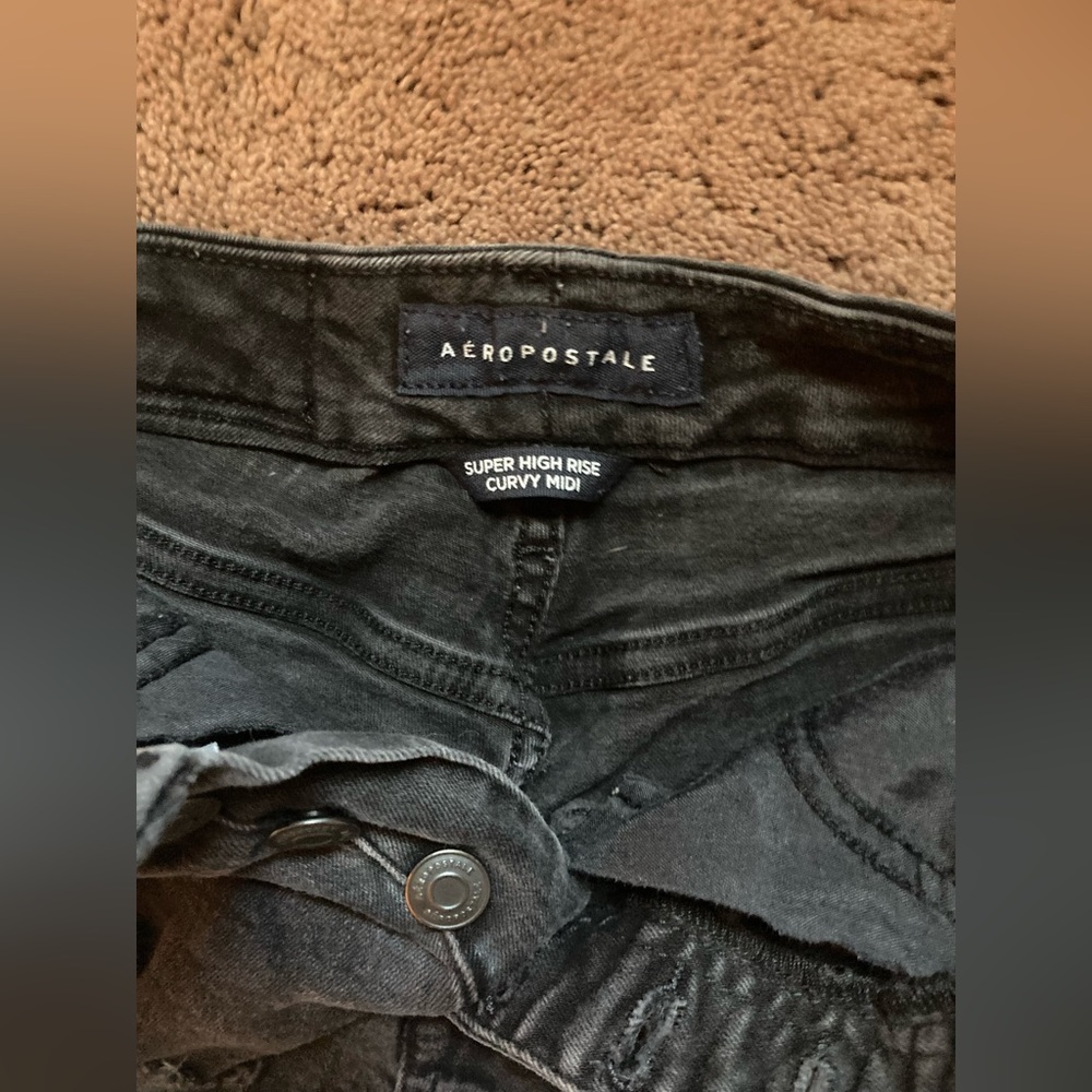 black aeropostale jean shorts
